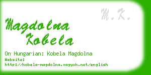 magdolna kobela business card